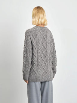 Джемпер с узорной вязкой B2876/nuage - Emka фото 11