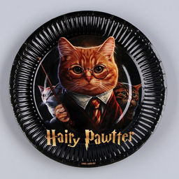 Цена за 10 шт. Тарелка бумажная Happy Birthday Волшебный кот, 18 см - Страна карнавалия фото 2