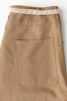 Pantalon corto cargo con cinturon de macrame - H&m фото 4