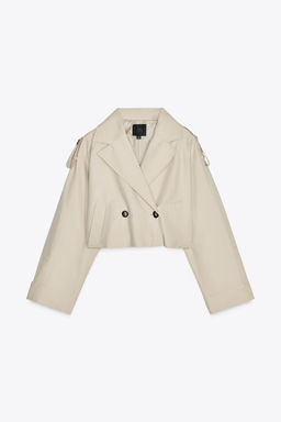 SHORT DOUBLE-BREASTED TRENCH COAT - Zara фото 6