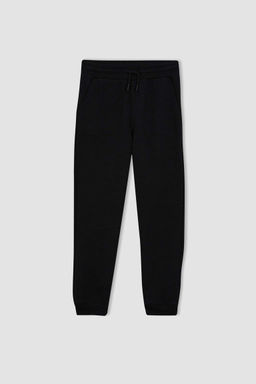 Низ школьного спортивного костюма Jogger черного цвета с текстурой для мальчика - Defacto фото 8