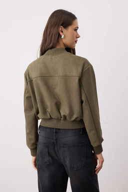 Haki Regular Kal?p Suet Bomber Ceket Mont TWOAW26CE00077