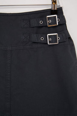 Antrasit %100 Pamuk Yuksek Bel Denim Sort Etek TWOSS26SR00125 - Trendyolmilla фото 2