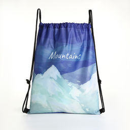 Мешок для обуви Горы ночь, 32*0,5*40 см, отд на шнурке, синий