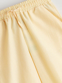 Beli Lastikli ?izgili K?z ?ocuk Pantolon