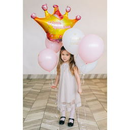 Цена за 3 шт. Воздушный шар фольгированный 26" «Корона»