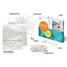 ФРЕЯ PNB/PLC-257 Набор для раскрашивания по номерам ( цветной холст ) 50 х 40 см Завтрак с видом на горы