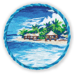 Набор для вышивания PANNA Живая картина JK-2298 Брошь. Море 5.5 х 5.5 см