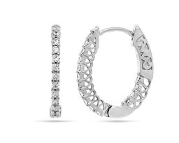 Серьги из серебра куб.циркон., ТЦС-КНГов-20мм