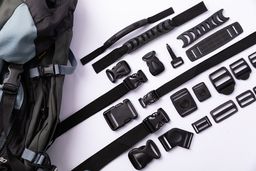 Фурнитура сумочная пластик RB004 Ручка со стропой Gamma ФАСОВКА ( 15 мм) 107 x 15 x 15 мм 10 шт. черный