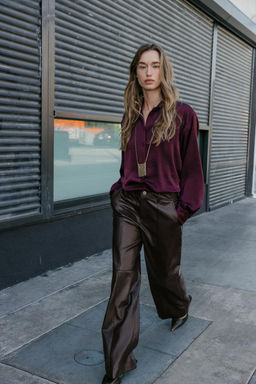 SATIN BALLOON SHIRT - Zara фото 10