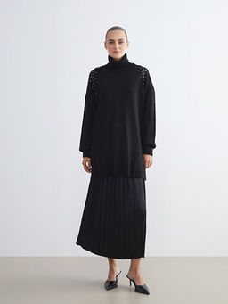 Bal?k?? Yaka Kad?n Triko Kazak