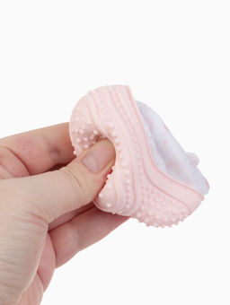 Прорезыватель на ручку для зубов «Фламинго», светло-розовый