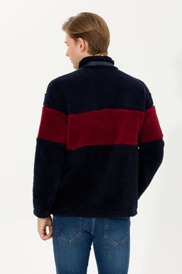 U. S. Polo Assn Мужской темно-синий комфортный свитшот с воротником стойкой - U.s. polo assn фото 5