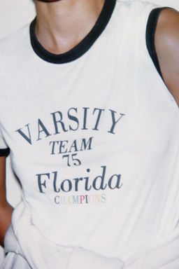 SLOGAN SLUB T-SHIRT - Zara фото 27