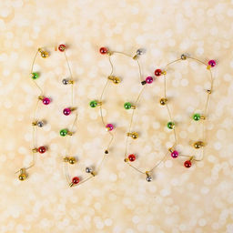 Миниатюра кукольная «Гирлянда - шарик», длина 1 метр, игрушка: 1.5×0.8 см, цвета МИКС