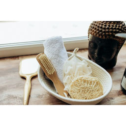 Щётка-пемза для тела с ручкой Доляна, натуральная щетина  фото 12