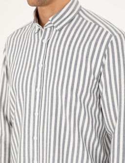 Рубашка Regular Fit темно-синяя в полоску