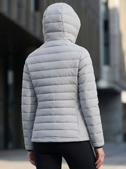 Куртка женская гибридная стёганая с капюшоном с графеновой подкладкой синего цвета 9622_1S - Valianly фото 59