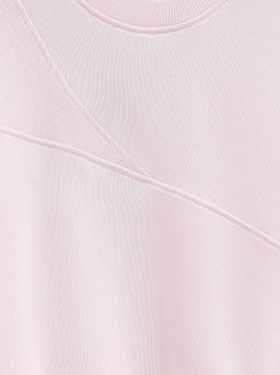 CONTE Комбинированная футболка из футера c вставками в рубчик LD 2573 crystal pink