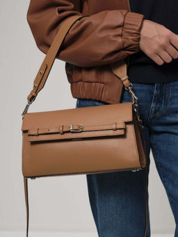 Сумка Emma DBR 31112 коричневый лист  фото 5