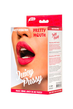 Мастурбатор реалистичный TOYFA Juicy Pussy Pretty Mouth, рот и вагина, SoftSkin, телесный,17 см  фото 10