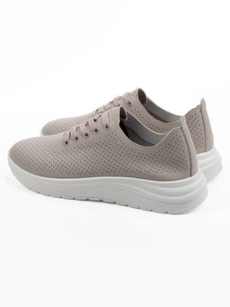03-YH596-3 GRAY/BEIGE Полуботинки летние женские (натуральная кожа)
