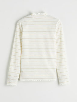 F?rf?rl? Dik Yaka ?izgili Kad?n Body