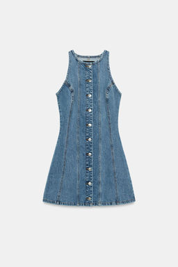 VESTIDO Z1975 MINI DENIM COSTURAS / Azul medio - Zara фото 6