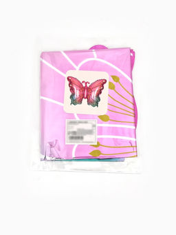 Цена за 2 шт. Воздушный шар фольгированный 32" «Бабочка» цвет розовый металлик