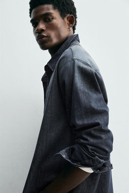 WASHED DENIM SHIRT - Zara фото 5