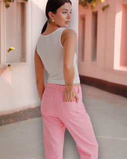 12945 Джинсы розовые - Martichelli фото 3