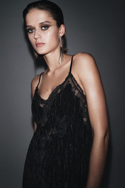 ZW COLLECTION VELVET CAMISOLE DRESS - Zara фото 2