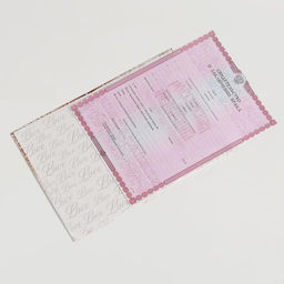 Папка для свидетельства о заключении брака Мрамор с блестками, А5 - Долго и счастливо фото 5