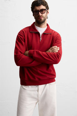 BASIC QUARTER-ZIP SWEATSHIRT - Zara фото 6