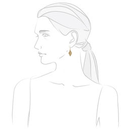 Серьги из желтого металла в форме ромба - Модные истории фото 2