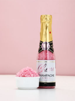 Подарочный набор Love Champagne, гель для душа и соль для ванны во флаконах шампанское, Чистое Счастье