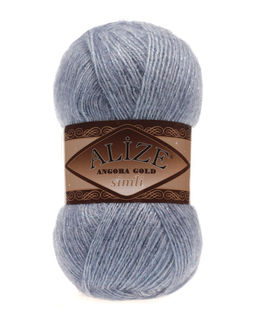 Ангора голд сим (Angora gold sim) пряжа Alize 20%шерсть 5%метанит 75%акрил 5х100г/500м фото 12