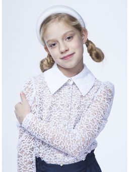 Блузка белый 212230817 - Nota bene фото 16