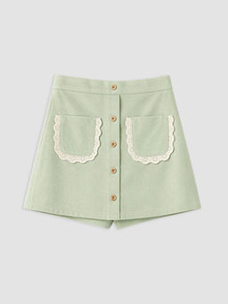 Gabardin K?z ?ocuk ?ort Etek