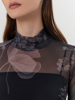 Джемпер женский черный из сетки - Mark formelle фото 4