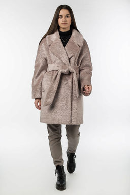 02-3077 Пальто женское утепленное (пояс) - El podio фото 2