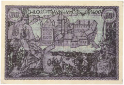 Банкнота 80 геллеров 1920 года Австрия  община Траун (Нотгельд)