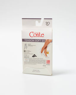 Цена за 2 пары. Носки Удлиненные CONTE TENSION SOFT 20 (1 пара) natural - Conte elegant фото 14