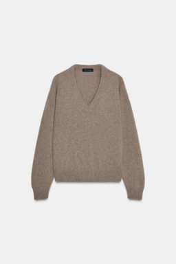 CASHMERE AND WOOL V-NECK JUMPER - Zara фото 2