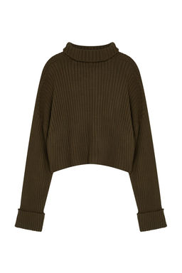 Haki Crop Basic Triko Kazak TWOAW22KZ0223 - Trendyolmilla фото 7