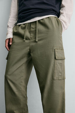 PANTAL?N CARGO SLIM FIT / Khaki - Zara фото 5