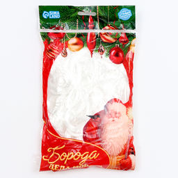 Карнавальная борода Дедушка Мороз, на резинке, 50 г, 47 см - Simaland фото 3