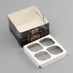 Цена за 5 шт. Коробка для 4 капкейка с прозрачной крышкой, 23 февраля, 16?16?10 см