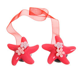 Цена за 4 шт. Подхват для штор на магните "Звезда коралловая" 4,5см S696к Ультрамарин